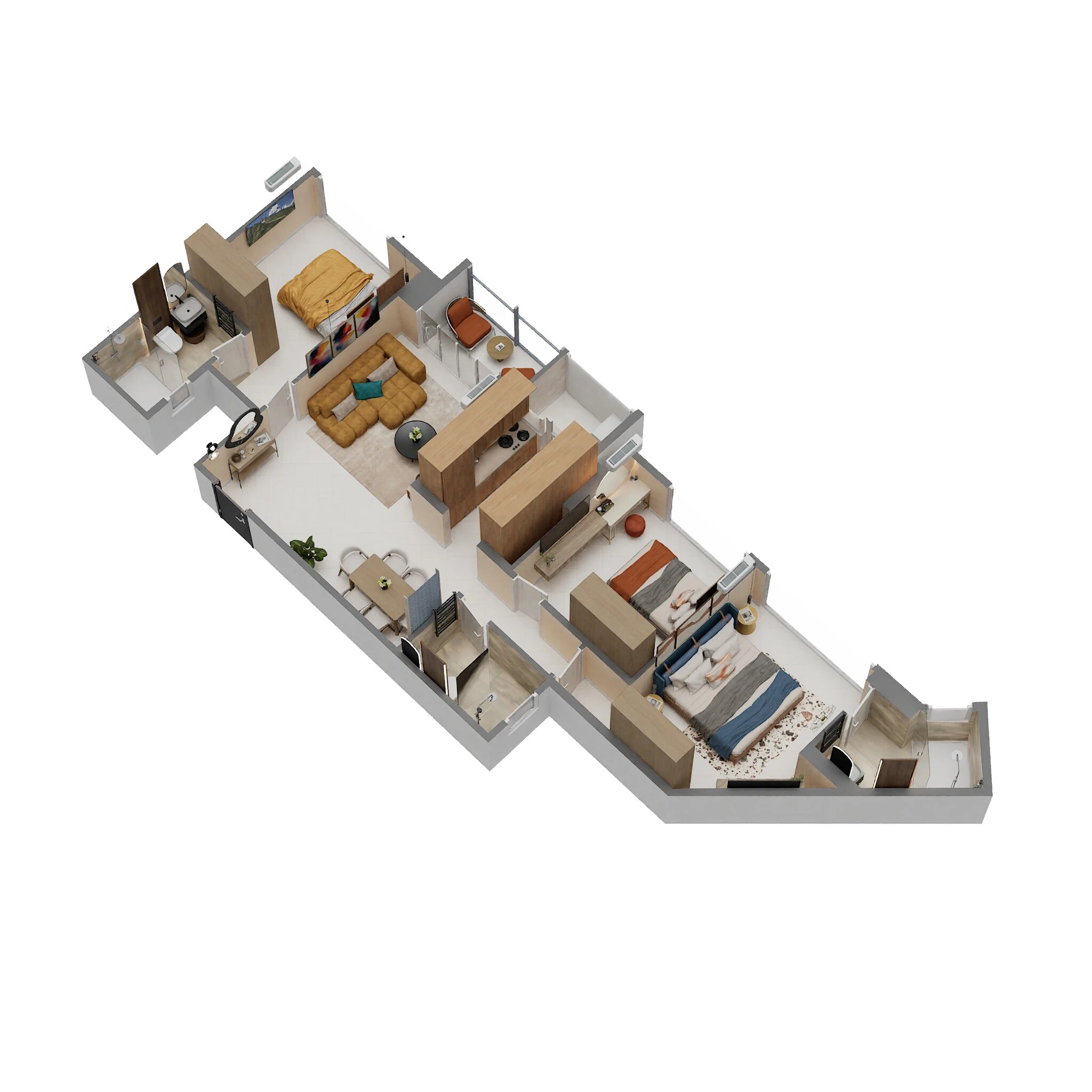 3 BHK 920 Sq. Ft. Apartment