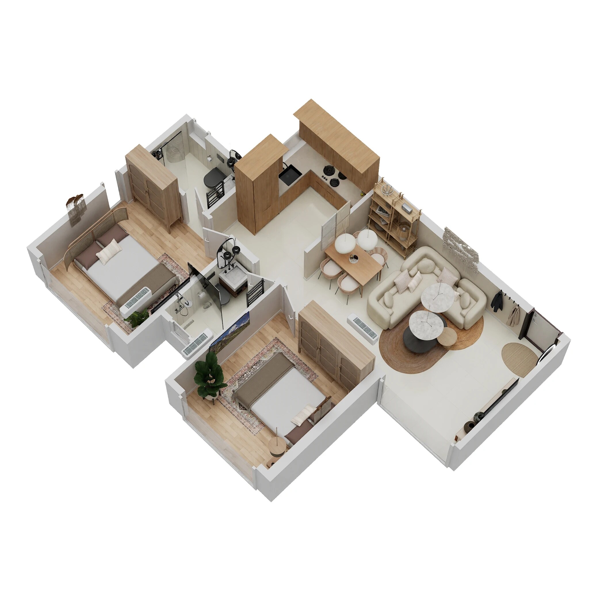 2 BHK 644 Sq. Ft. Apartment