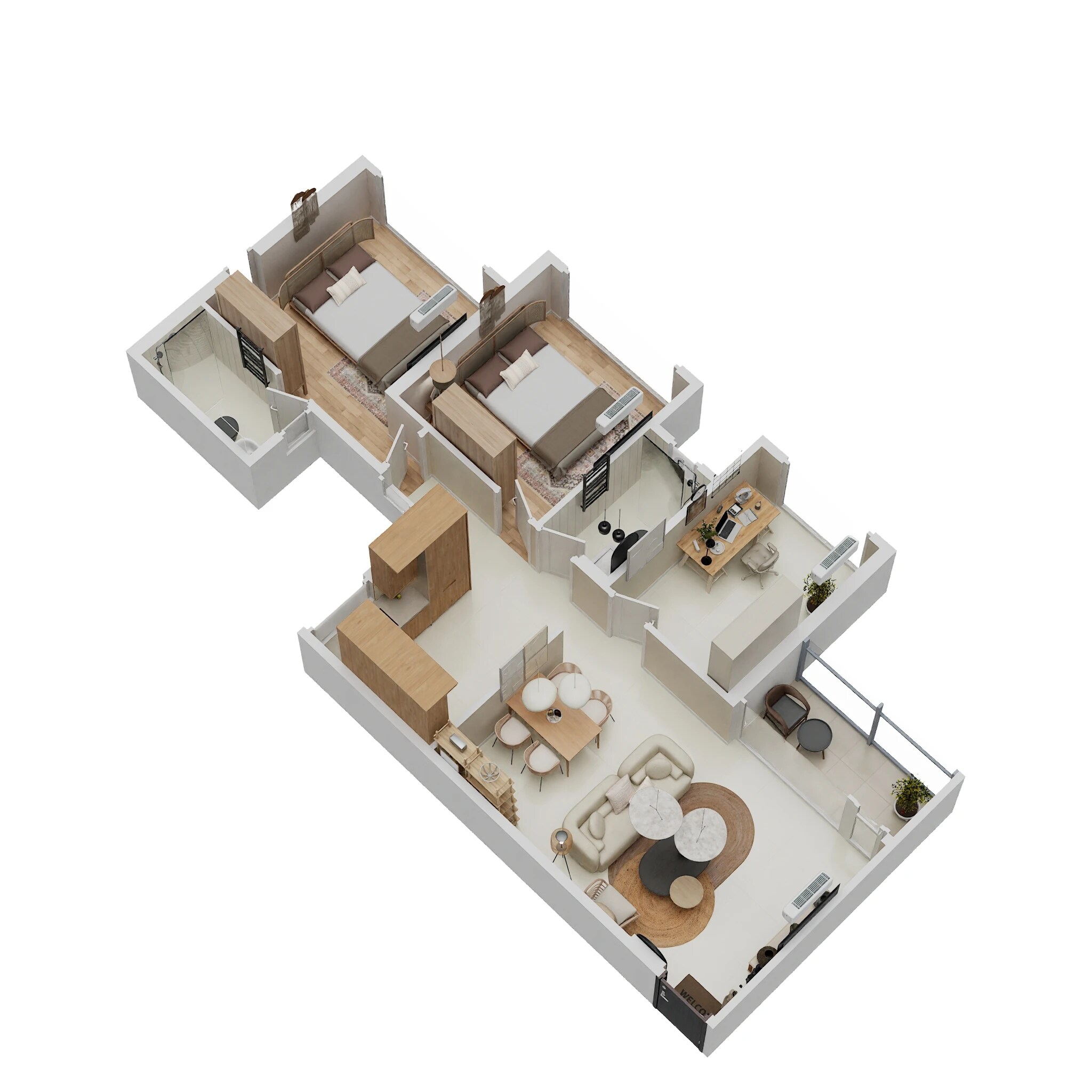 2 BHK 748 Sq. Ft. Apartment