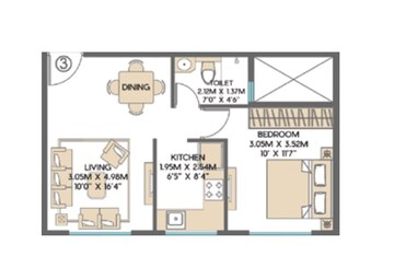  1 BHK Apartment at Shapoorji Pallonji Siennaa, Kandivali East – for Rent