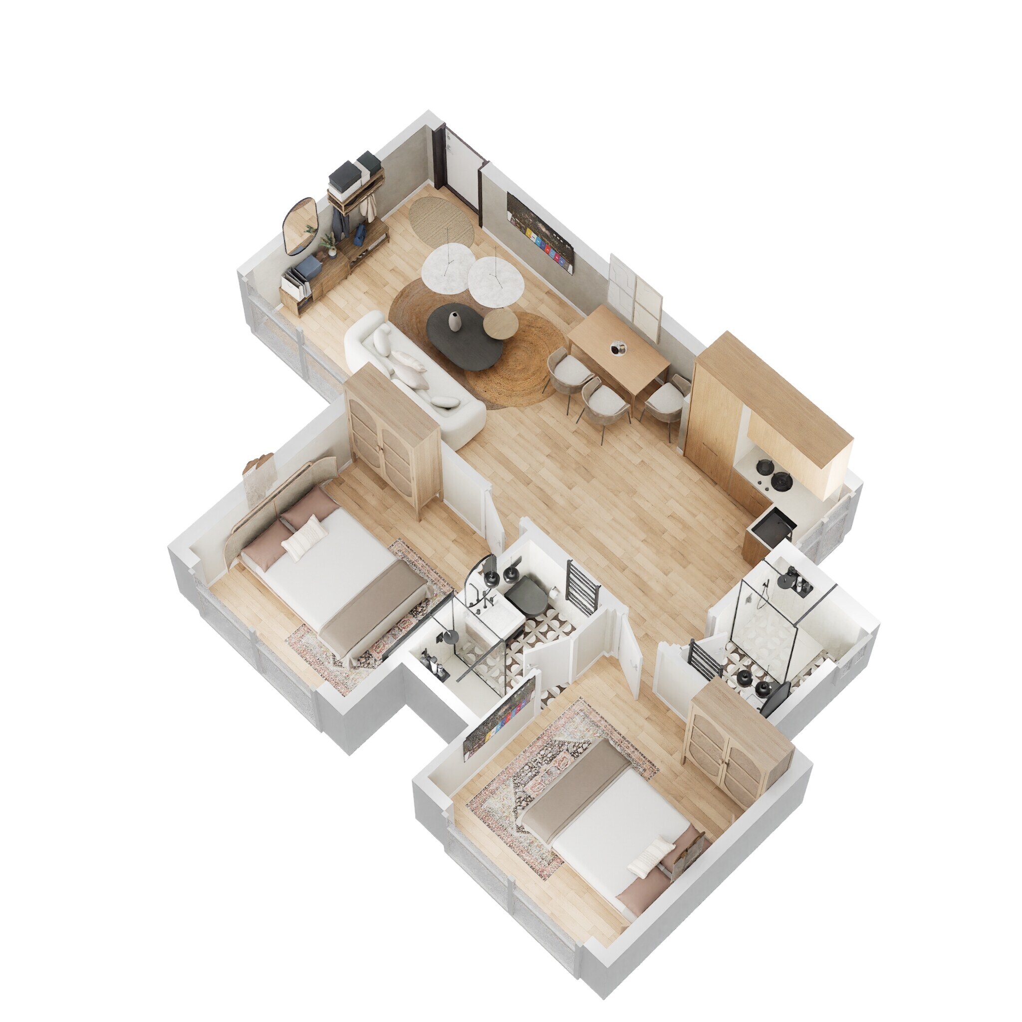 2 BHK 627 Sq. Ft. Apartment