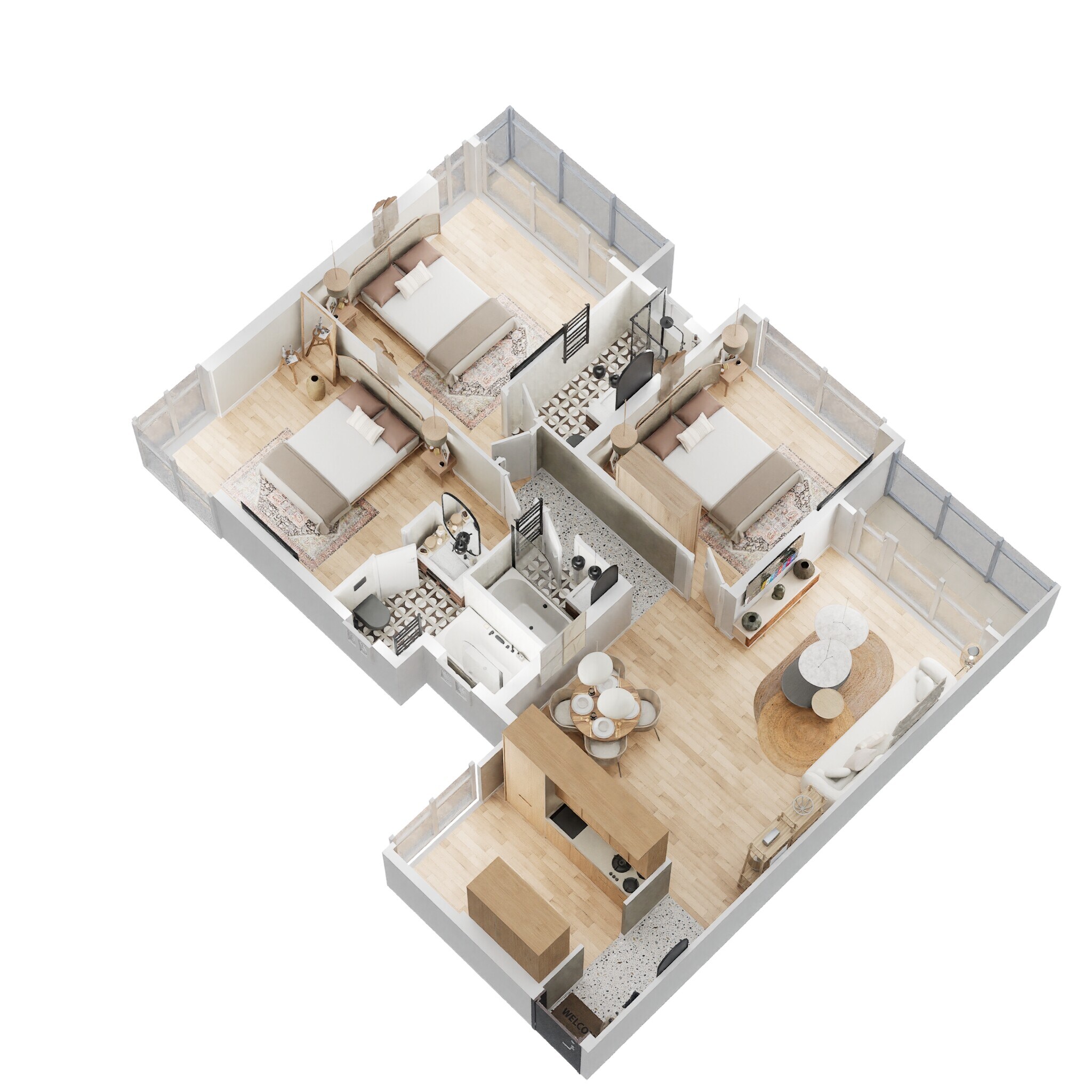 3 BHK 1533 Sq. Ft. Apartment