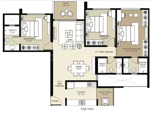  3 BHK Apartment at Shapoorji Pallonji Vicinia, Powai – for Rent