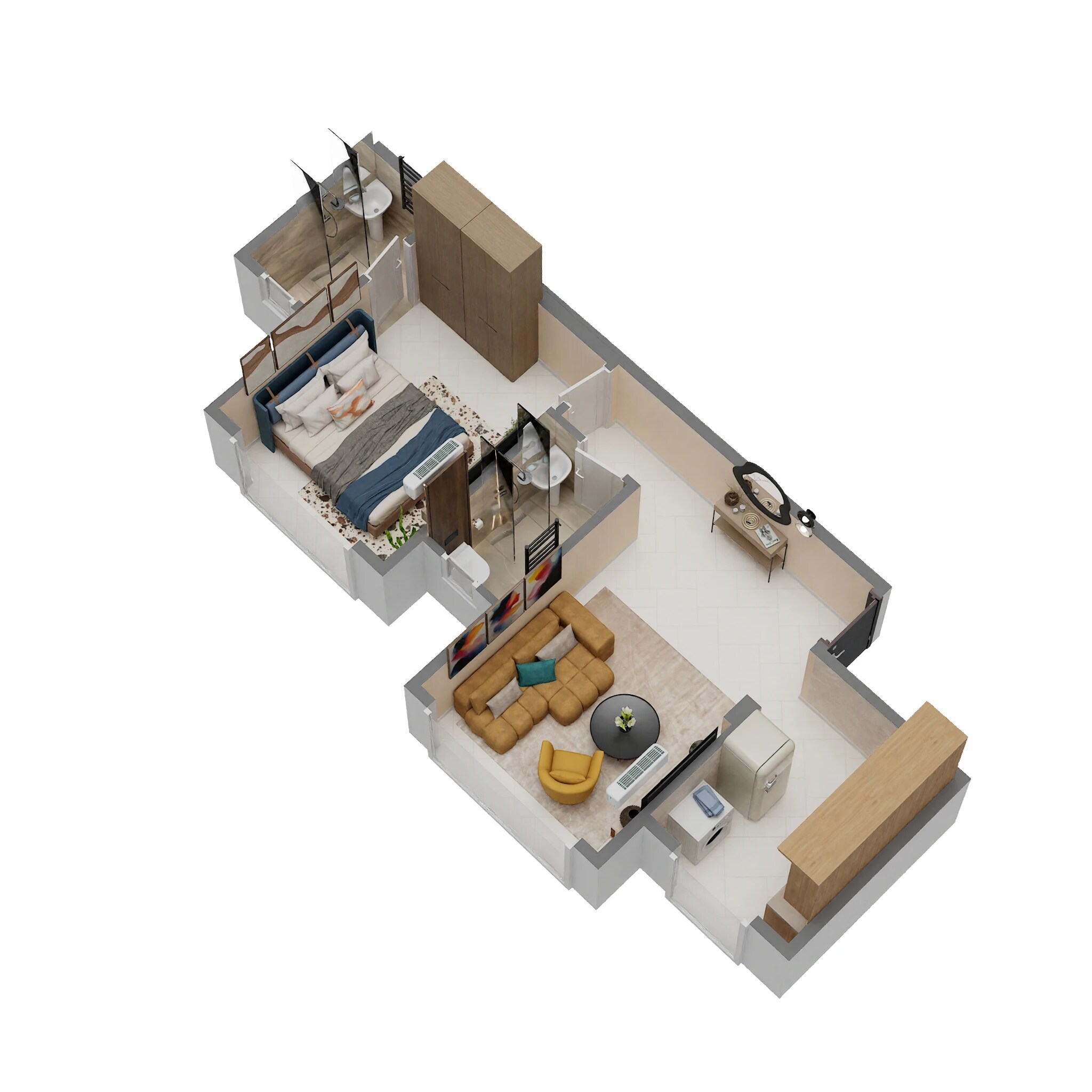 1 BHK 423 Sq. Ft. Apartment