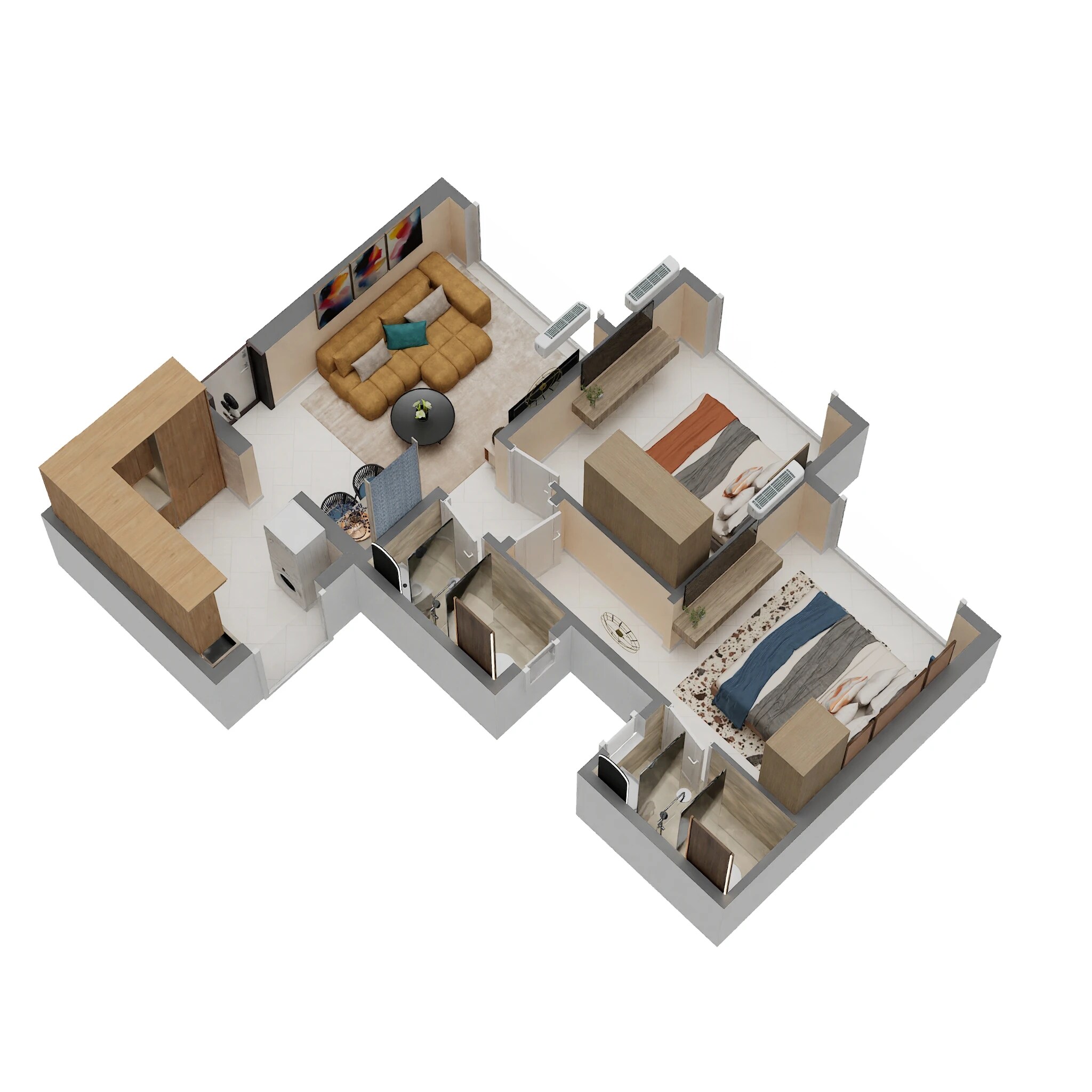 2 BHK 519 Sq. Ft. Apartment