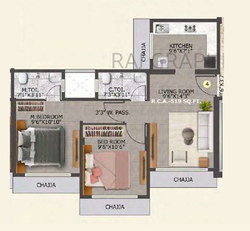  2 BHK Apartment at Sheetal Sagar Darshan and Vanashree, Malad West – for Sale