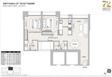  2 BHK Apartment at Sheth 72 West, Yamnuna Nagar – for Sale