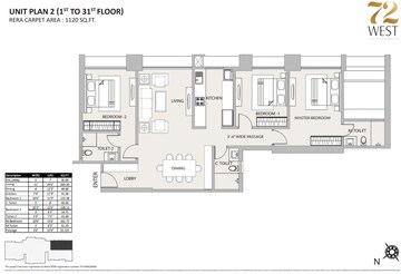  3 BHK Apartment at Sheth 72 West, Yamnuna Nagar – for Sale