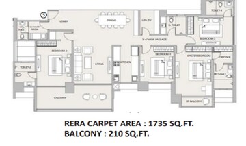  4 BHK Apartment at Sheth 72 West, Yamnuna Nagar – for Sale