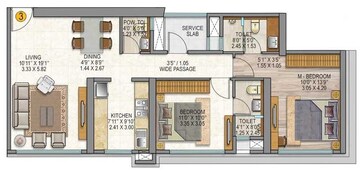  2 BHK Apartment at Sheth Auris Serenity Tower 3, Kanch Pada – for Rent