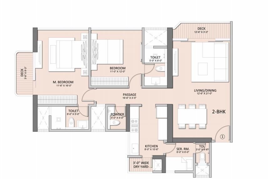Other, sheth-beaumonte 2 Bedroom 988 Sq.Ft. Apartment In Sion East Mumbai 8801894