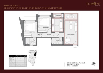  2 BHK Apartment at Sheth Edmont Aurelia, Kandivali West – for Sale