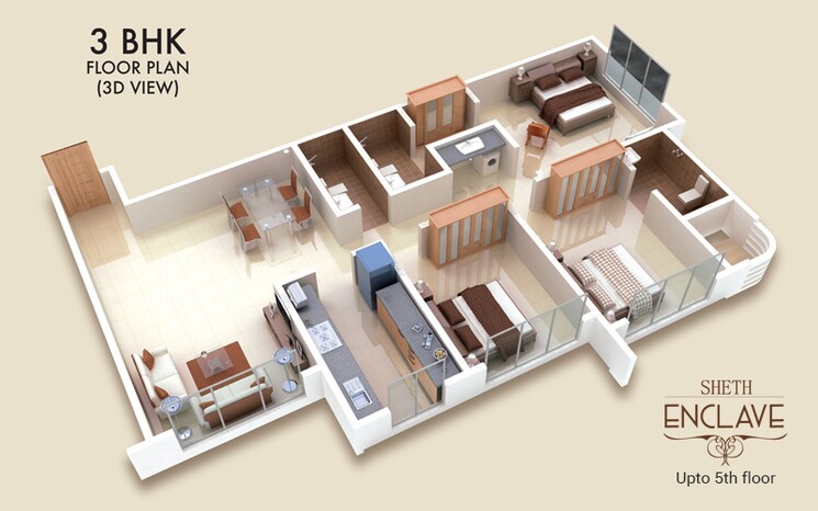 Other, sheth-enclave 3 Bedroom 1150 Sq.Ft. Apartment In Ghatkopar West Mumbai 8816458