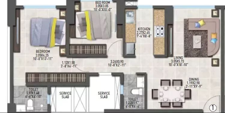 Other, sheth-irene 2 Bedroom 634 Sq.Ft. Apartment In Malad West Mumbai 8849196