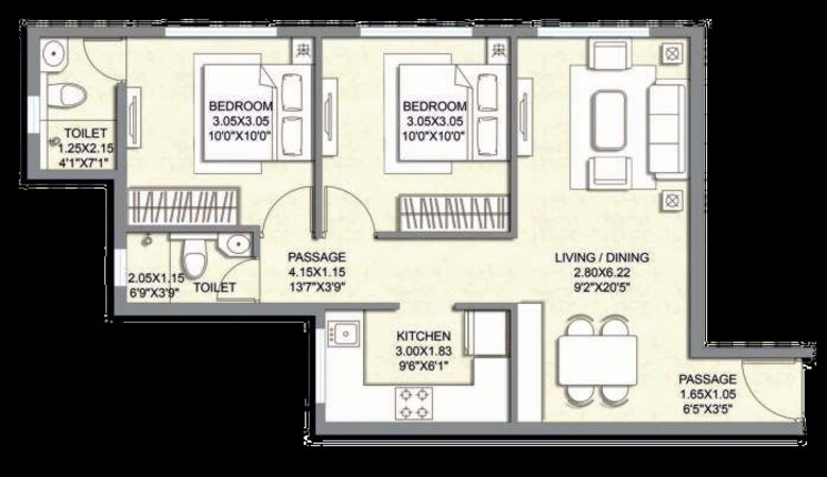 Other, shikara-heights 2 Bedroom 600 Sq.Ft. Apartment In Sion Mumbai 8834500