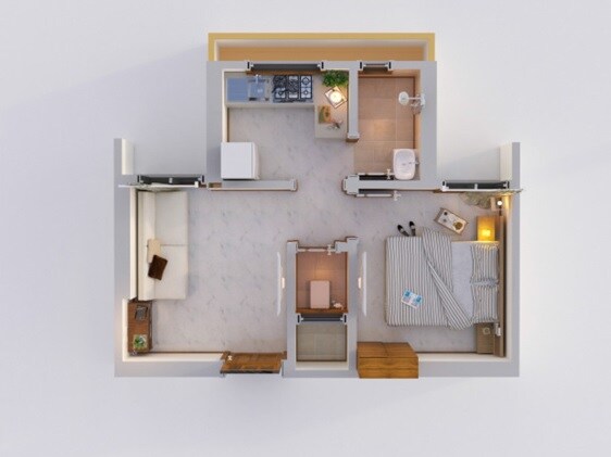 1 BHK 291 Sq. Ft. Apartment