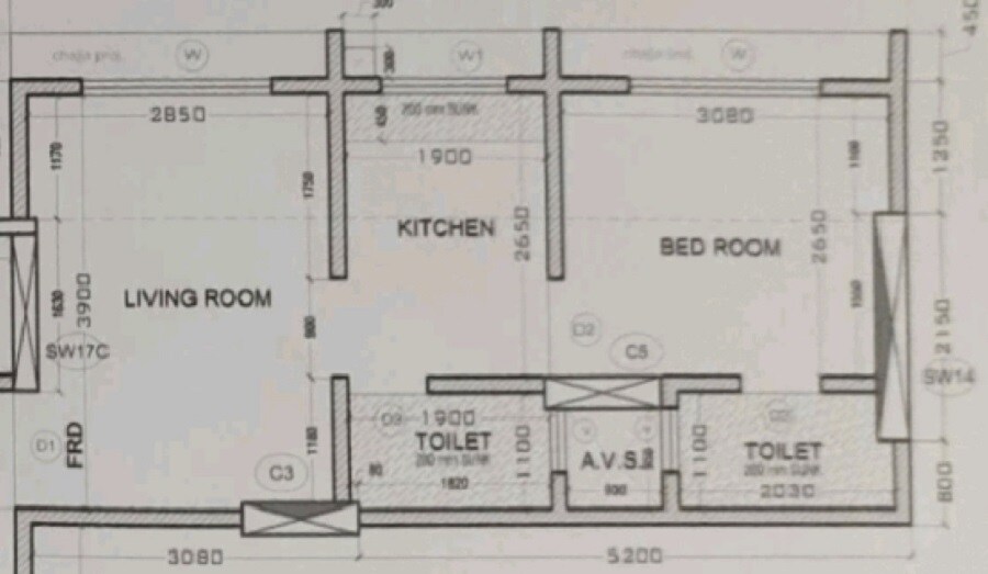 Floor plan of 1 BHK 321 Sq. Ft. Apartment in Shivraj Vrindavan, Mumbai