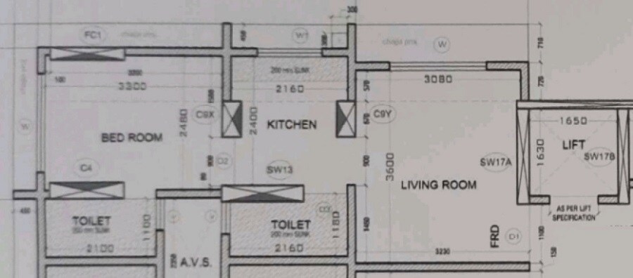 Floor plan of 1 BHK 330 Sq. Ft. Apartment in Shivraj Vrindavan, Mumbai