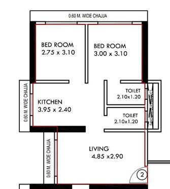 2 BHK Apartment For Rent in Shraddha Evoque Sonapur Mumbai  8006350