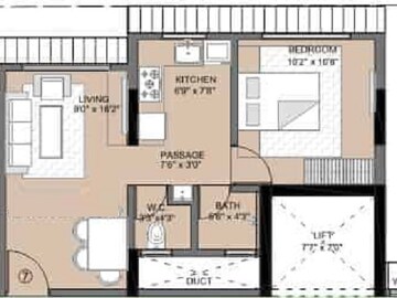  1 BHK Apartment at Shraddha Paramount, Tagore Nagar – for Rent
