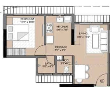  1 BHK Apartment at Shraddha Paramount, Tagore Nagar – for Rent