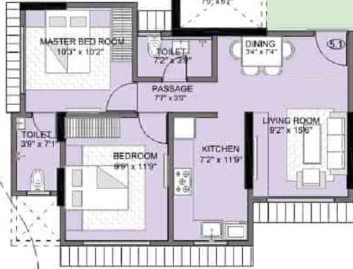 shraddha paramount apartment 2 bhk 551sqft 20215129135147