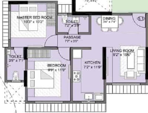Other, shraddha-paramount 2 Bedroom 551 Sq.Ft. Apartment In Tagore Nagar Mumbai 6359948