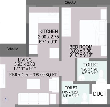 1 BHK Apartment at Shraddha Pleasant, Vikhroli East – for Rent