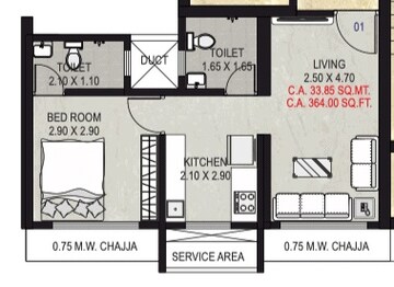  1 BHK Apartment at Shraddha Vardaan, Sonapur – for Sale
