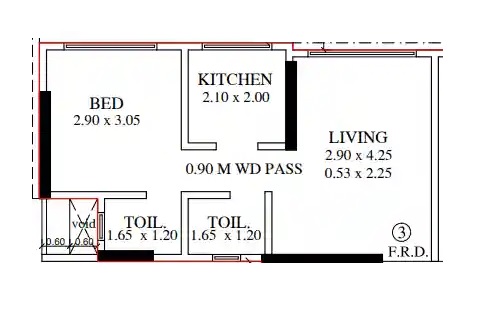 1 BHK 392 Sq. Ft. Apartment in Shree Bhaveshwar Heights