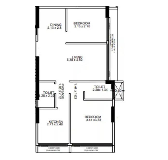 Shree Laxmi Eternity 2 BHK Layout