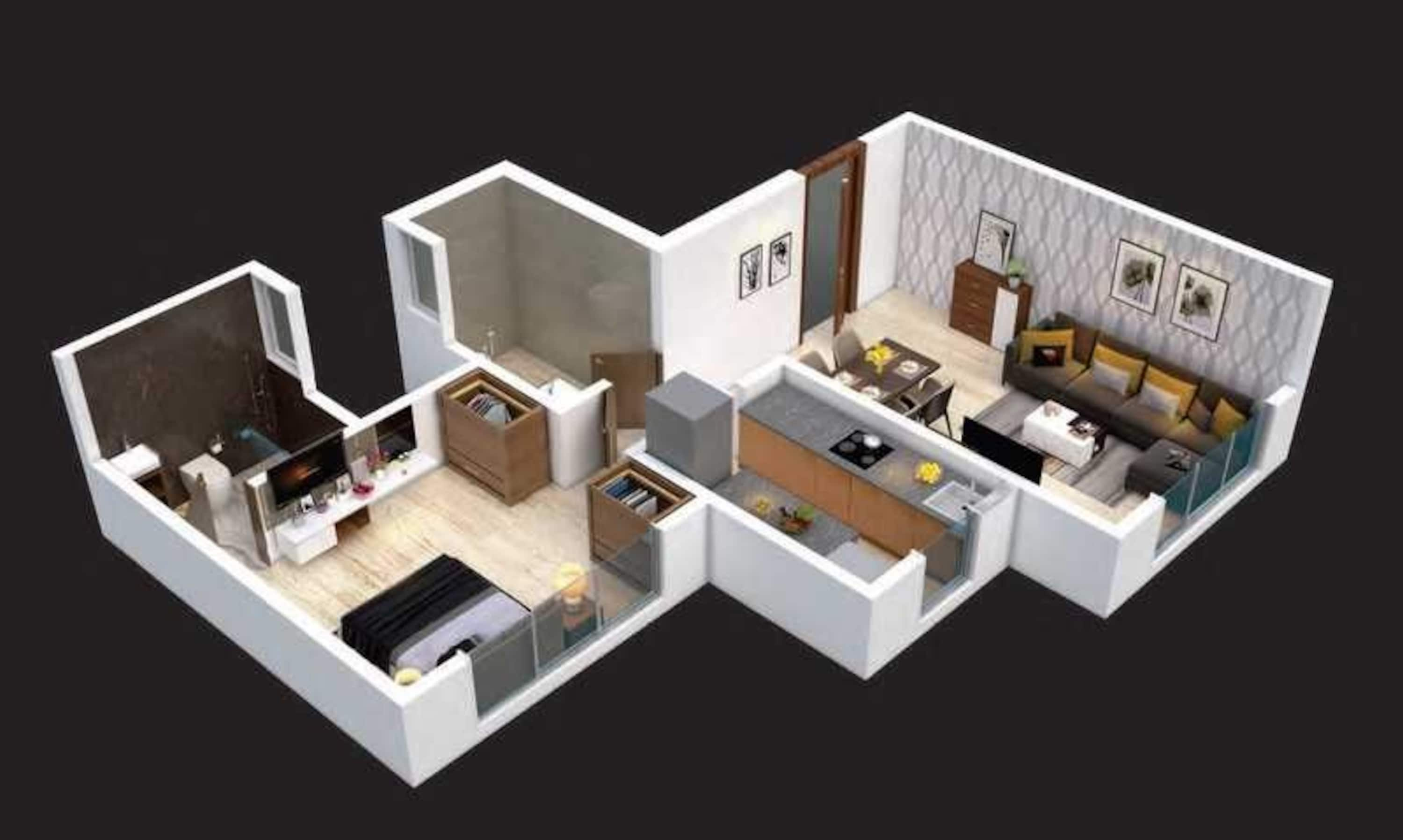 1 BHK 266 Sq. Ft. Apartment in Shree Sainath Prathamesh Elite