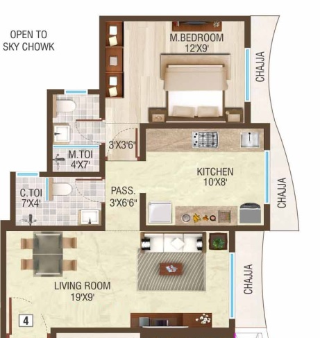 Shree Samruddhi Aishwarya Heights 1 BHK Layout