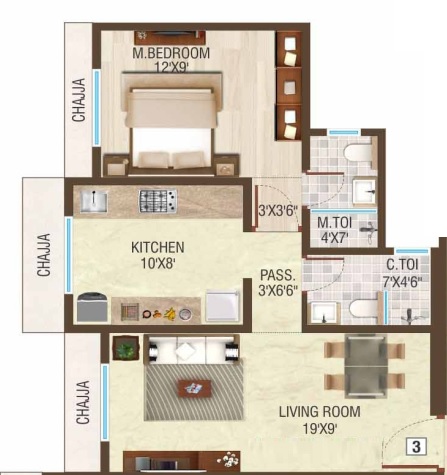 Shree Samruddhi Aishwarya Heights 1 BHK Layout