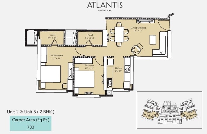 Other, shreeji-atlantis 2 Bedroom 733 Sq.Ft. Apartment In Malad West Mumbai 7818605