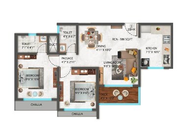  2 BHK Apartment at Shreeji Eternity, Malad West – for Sale