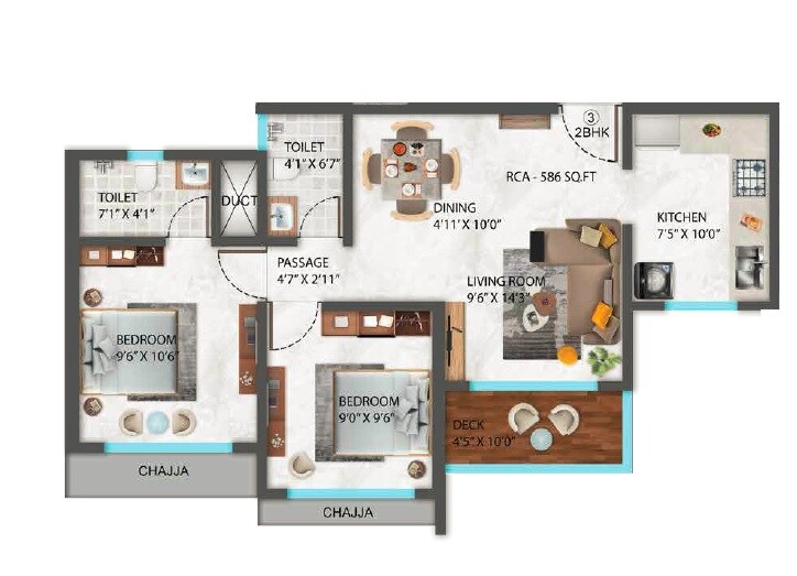 Other, shreeji-eternity 2 Bedroom 640 Sq.Ft. Apartment In Malad West Mumbai 9005366