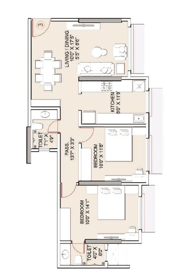  2 BHK Apartment at Shreeji Ushakiran CHS, Andheri West – for Sale