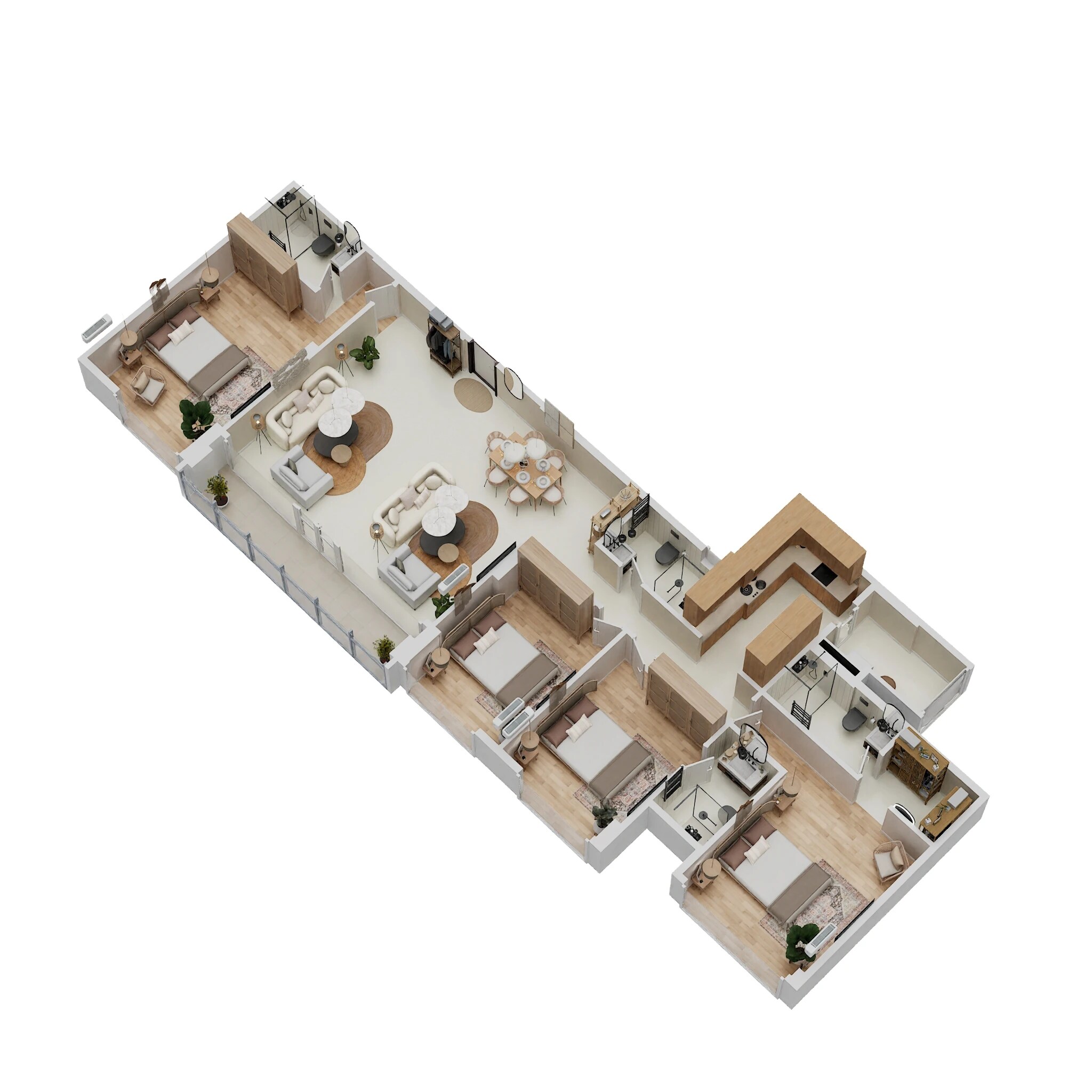 Floor plan of 4 BHK 1502 Sq. Ft. Apartment in Shreepati Jade Park, Mumbai