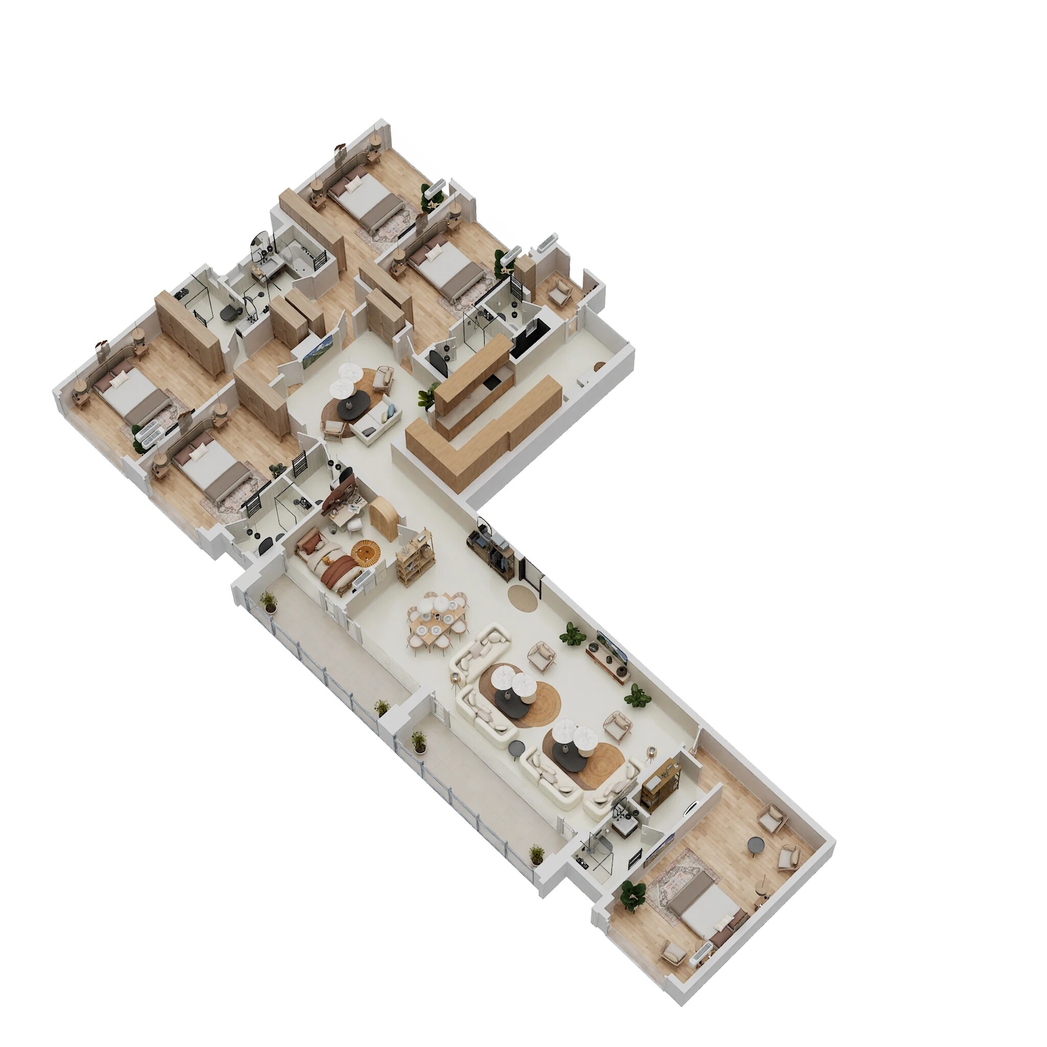 Floor plan of 5 BHK 2567 Sq. Ft. Apartment in Shreepati Jade Park, Mumbai