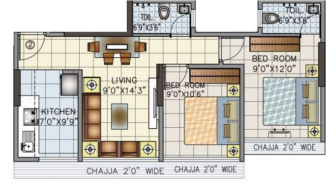 shri ganesh royal orchid apartment 2 bhk 615sqft 20215029125054