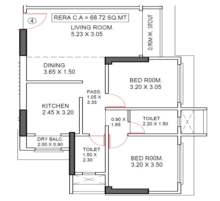 2 BHK 740 Sq. Ft. Apartment in Shubhjivan Sianna Heights