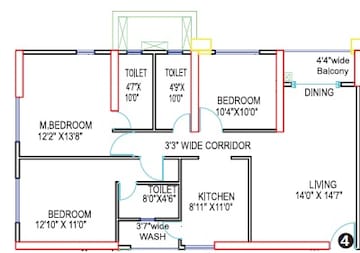 3 BHK Apartment For Resale in Siddha Sky Wadala Mumbai  7784412