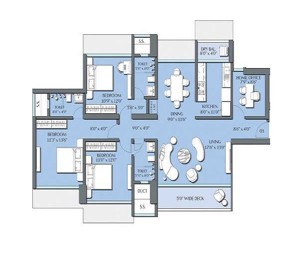 Windcrest Unit Siddharth Windcrest Floor Plans - Prabhadevi, Mumbai