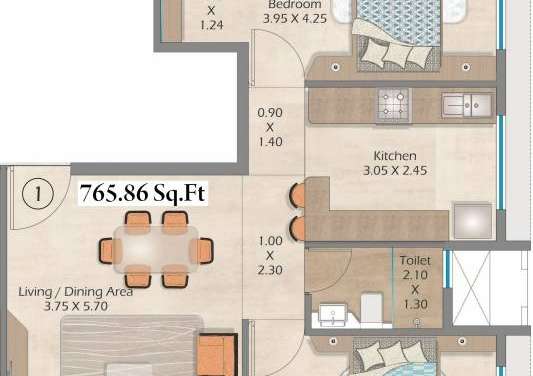 siddhivinayak shivam heights apartment 2 bhk 766sqft 20214117144148