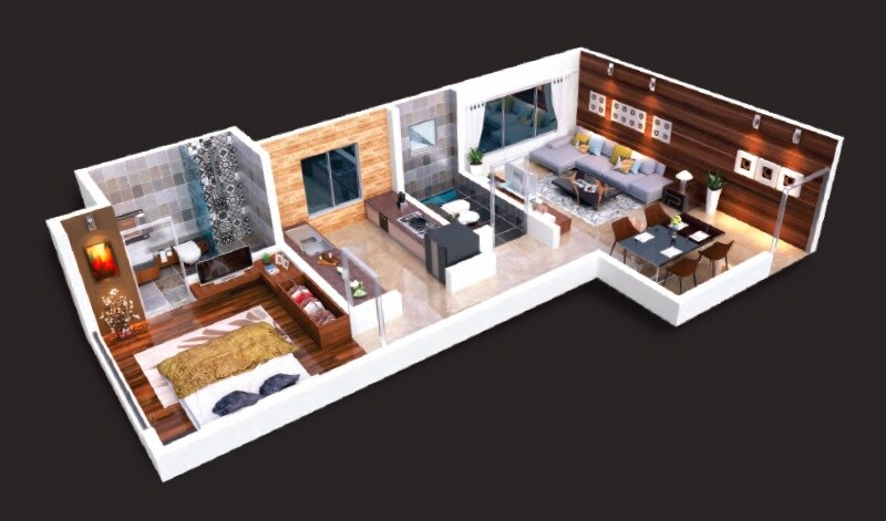 1 BHK 473 Sq. Ft. Apartment