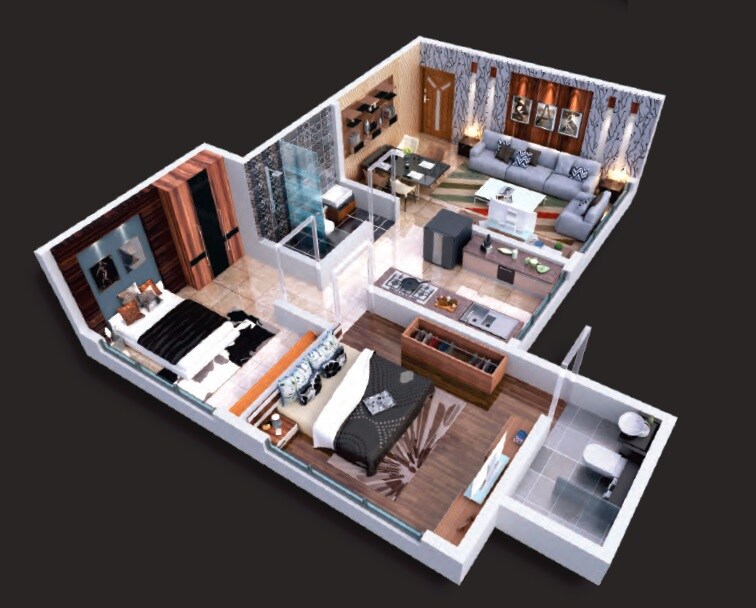 2 BHK 503 Sq. Ft. Apartment