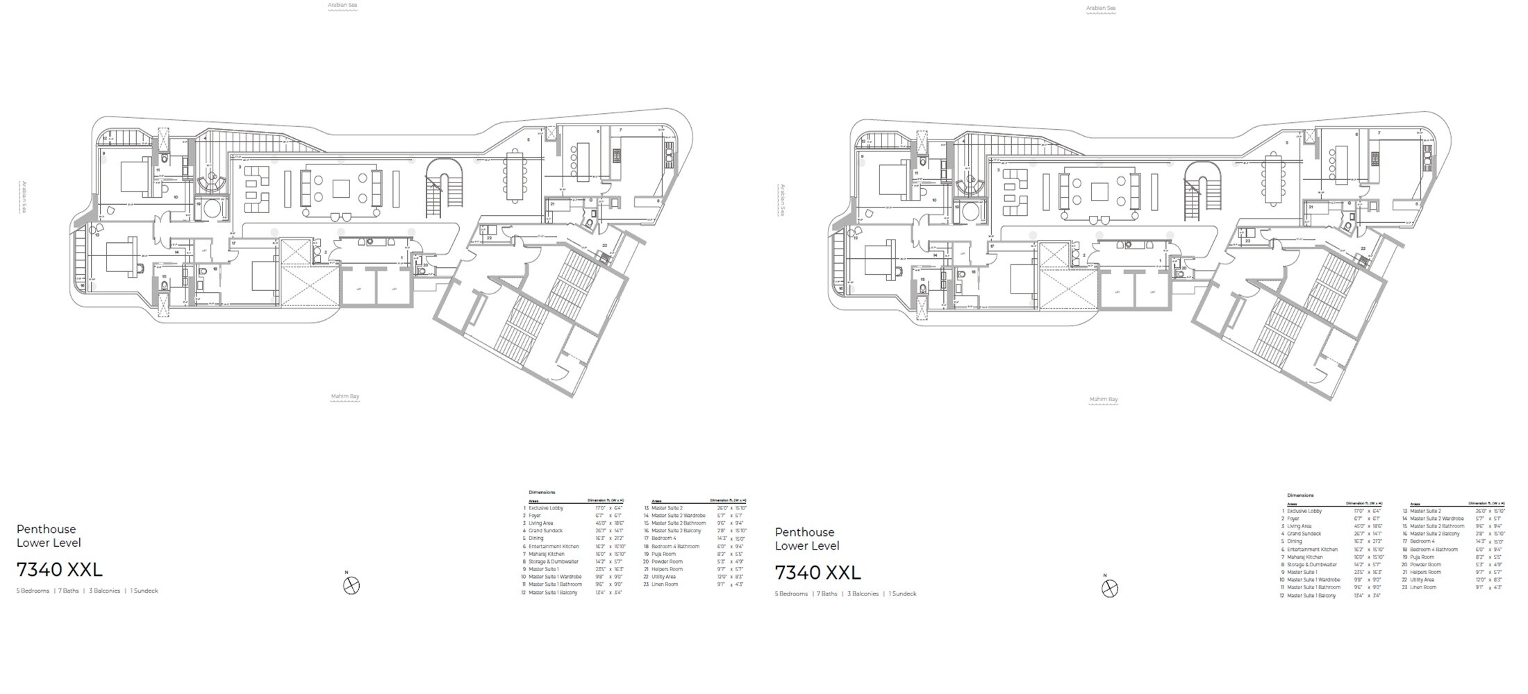 5 BHK 7340 Sq. Ft. Penthouse