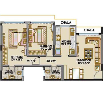  2 BHK Apartment at SMGK Associates Woods Platina, Jogeshwari West – for Rent