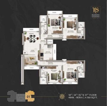  4 BHK Apartment at Sobhaniye Riddhi Siddhi Apartment, Matunga East – for Sale